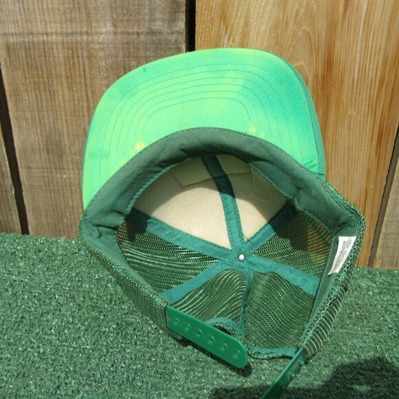 Vintage CAT Diesel Power Green Patch Snapback Baseball Hat Trucker Cap - Picture 7 of 8